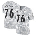 Punc P.Steelers #76 Troy Fautanu Player Arctic Camo Limited Salute To Service Home Game Stitched Jerseys