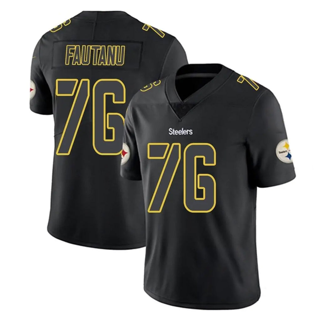 Punc P.Steelers #76 Troy Fautanu Player Black Impact Limited Home Game Stitched Jerseys