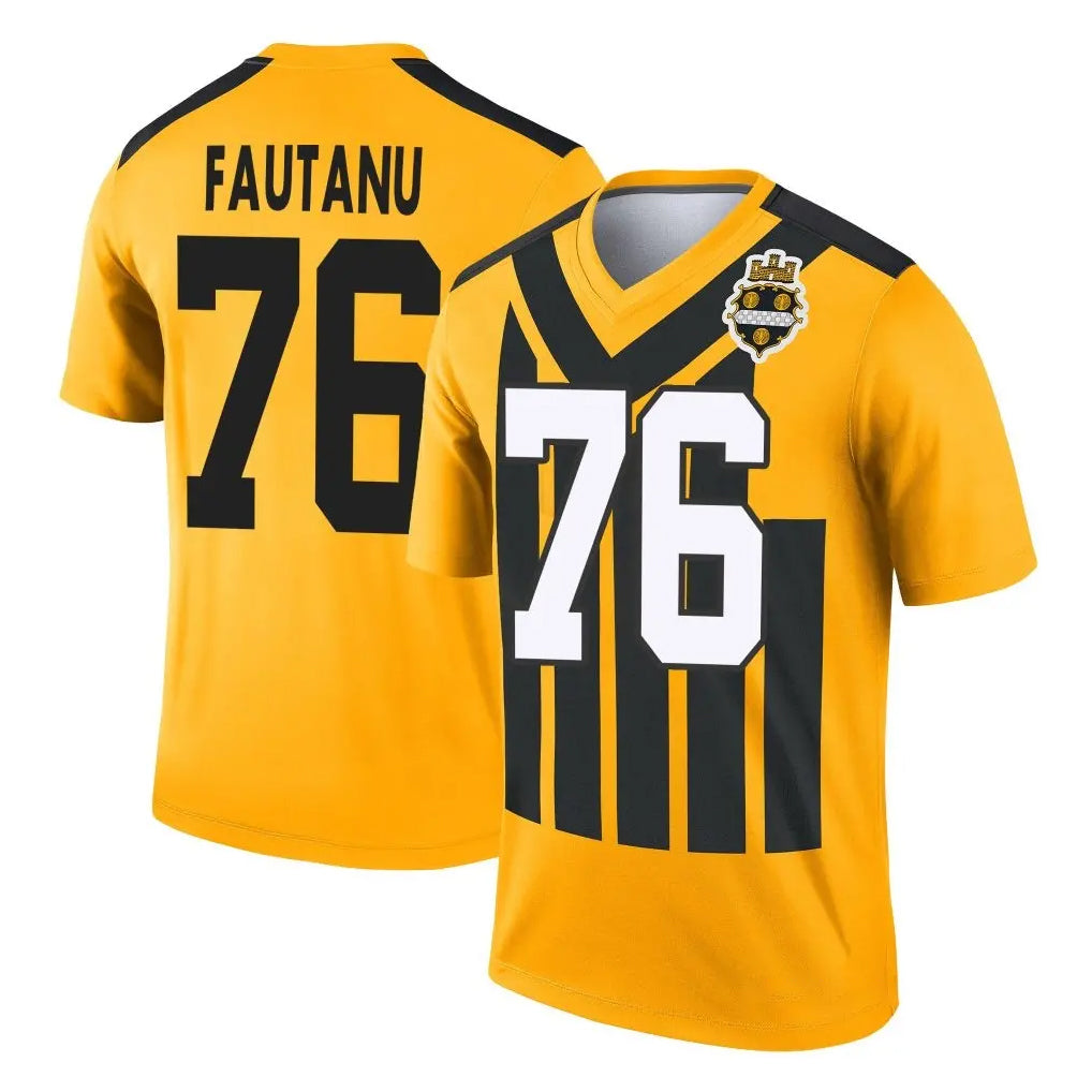 Punc P.Steelers #76 Troy Fautanu Player Gold Legend Limited 1933 Throwback Performance Home Game Stitched Jerseys