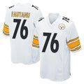 Punc P.Steelers #76 Troy Fautanu Player White Home Game Stitched Jerseys