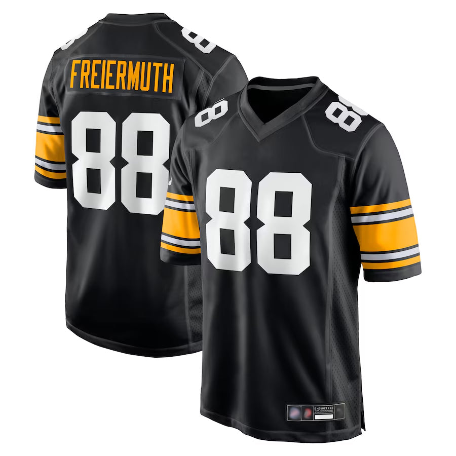 PuncP.Steelers #88 Pat Freiermuth Player Black Alternate Game Stitched Jerseys