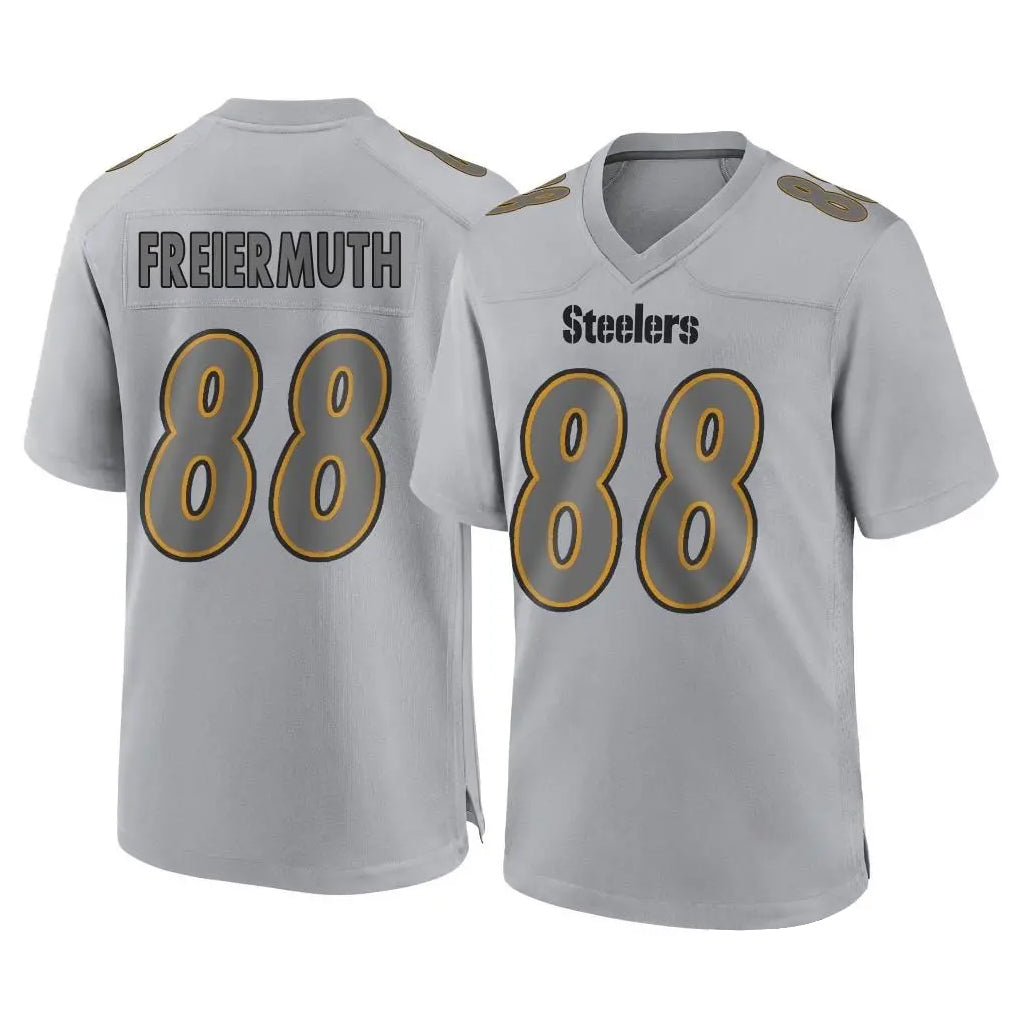 Punc P.Steelers #88 Pat Freiermuth Player Gray Atmosphere Fashion Home Game Stitched Jerseys