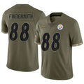 Punc P.Steelers #88 Pat Freiermuth Player Salute To Service Limited Olive Stitched Jerseys
