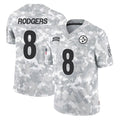Punc P.Steelers #8 Aaron Rodgers Player Arctic Camo Limited Salute To Service Home Game Stitched Jerseys