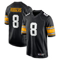 Punc P.Steelers #8 Aaron Rodgers Player Black Home Limited Stitched Jerseys