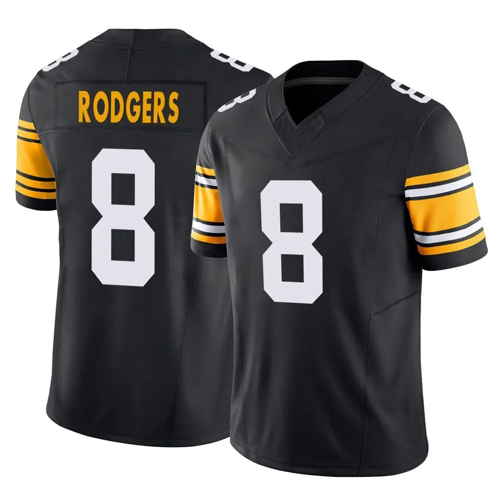 Punc P.Steelers #8 Aaron Rodgers Player Black Limited Alternate Vapor F.U.S.E. Home Game Stitched Jerseys
