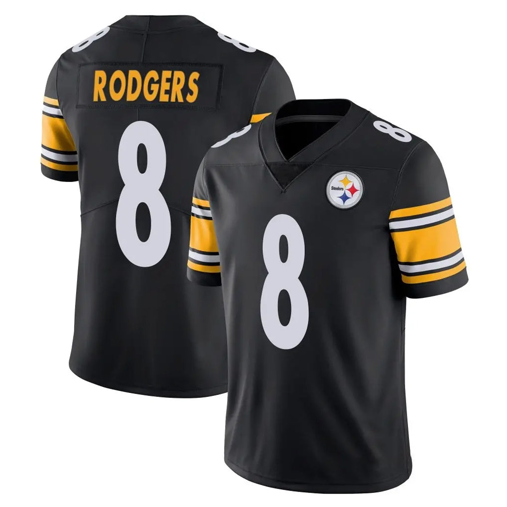 Punc P.Steelers #8 Aaron Rodgers Player Black Limited Vapor Untouchable Home Game Stitched Jerseys