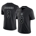 Punc P.Steelers #8 Aaron Rodgers Player Black Reflective Limited Home Game Stitched Jerseys