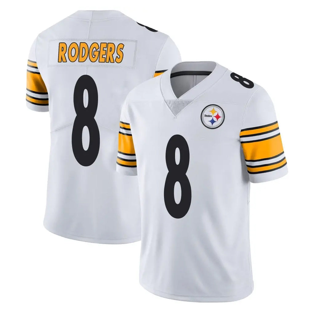 Punc P.Steelers #8 Aaron Rodgers Player White Limited Vapor Untouchable Home Game Stitched Jerseys