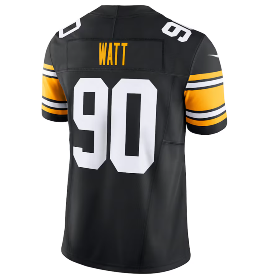 Punc P.Steelers #90 T.J. Watt Black Vapor F.U.S.E. Limited Stitched Jerseys