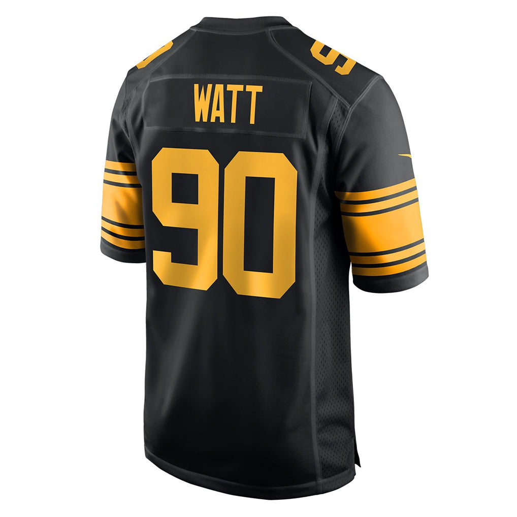 Punc P.Steelers #90 T.J. Watt Player Black Color Rush Home Game Stitched Jerseys