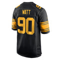 Punc P.Steelers #90 T.J. Watt Player Black Color Rush Home Game Stitched Jerseys