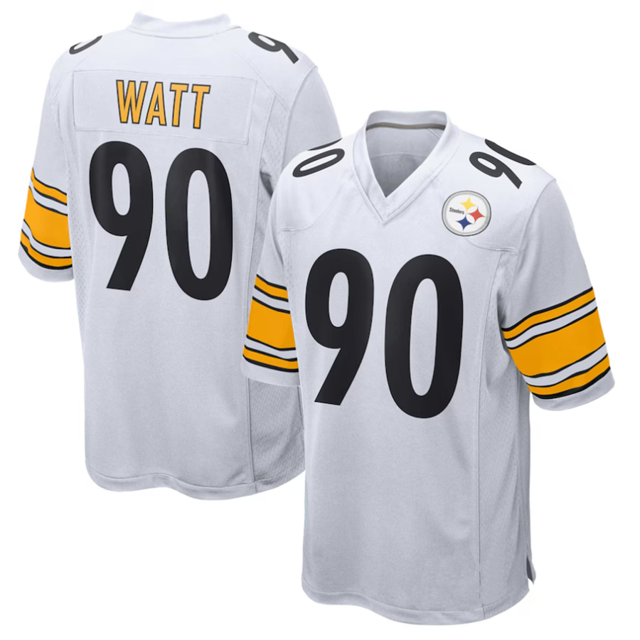 Punc P.Steelers #90 T.J. Watt Player White Game Stitched Jersey