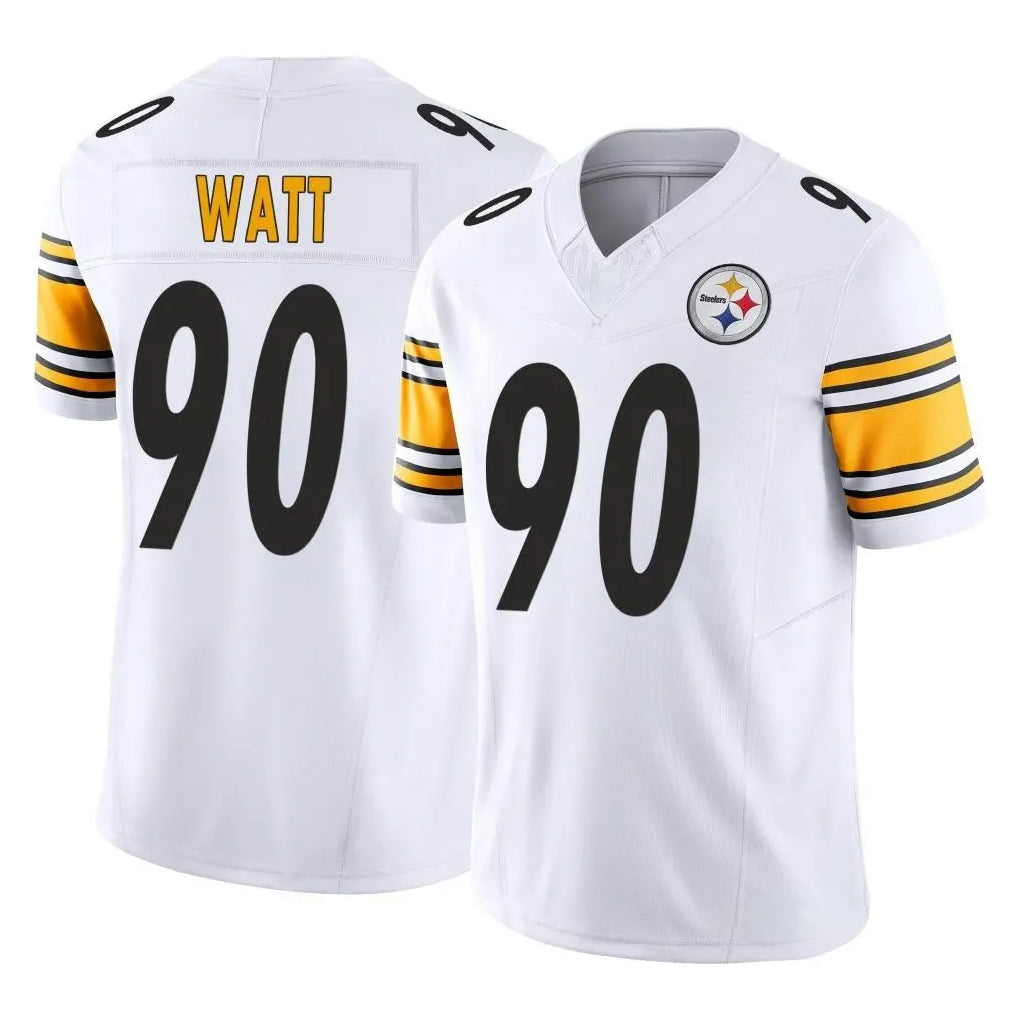 Punc P.Steelers #90 T.J. Watt Player White Limited Vapor F.U.S.E. Home Game Stitched Jerseys