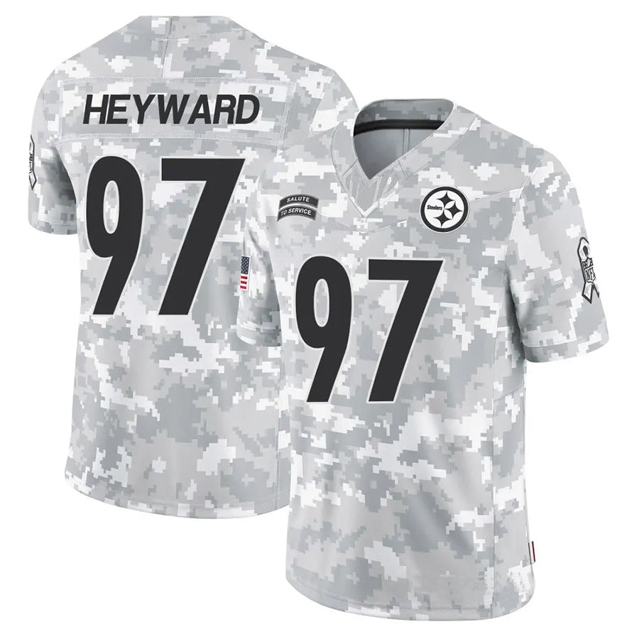 Punc P.Steelers #97 Cameron Heyward Player Arctic Camo Salute to Service Limited Stitched Jerseys