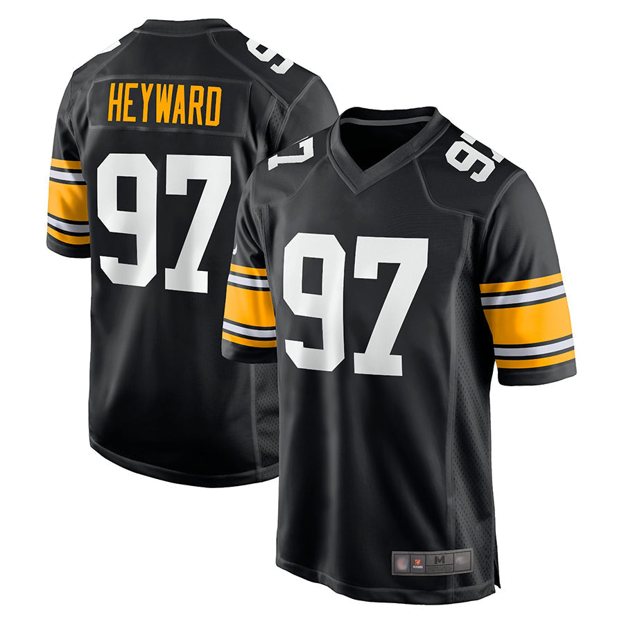 Punc P.Steelers #97 Cameron Heyward Player Black Home Limited Stitched Jerseys