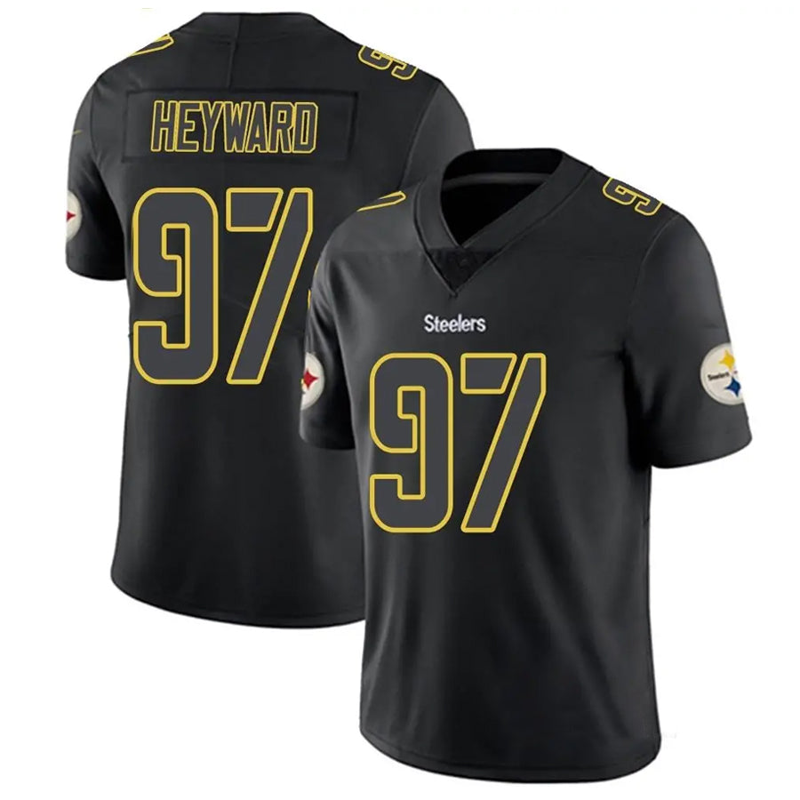 Punc P.Steelers #97 Cameron Heyward Player Black Impact Limited Stitched Jerseys