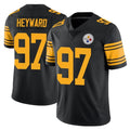Punc P.Steelers #97 Cameron Heyward Player Black Limited Color Rush Home Game Stitched Jerseys