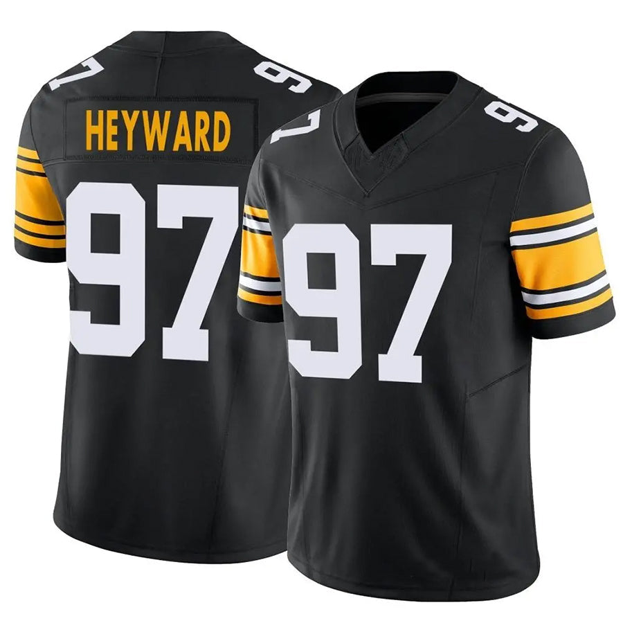 Punc P.Steelers #97 Cameron Heyward Player Black Vapor F.U.S.E. Limited Stitched Jerseys
