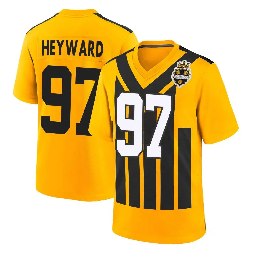 Punc P.Steelers #97 Cameron Heyward Player Gold Limited 1933 Throwback Home Game Stitched Jerseys