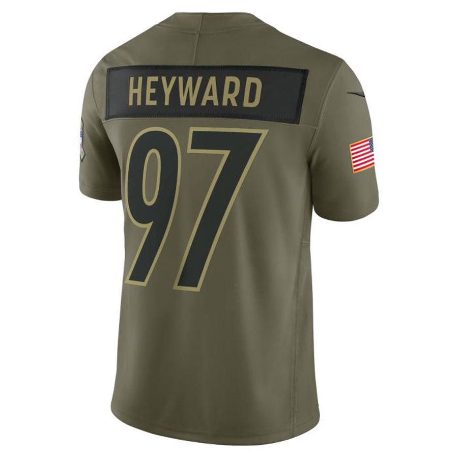 Punc P.Steelers #97 Cameron Heyward Player Vapor F.U.S.E. Limited Salute to Service Stitched Jerseys