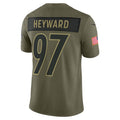 Punc P.Steelers #97 Cameron Heyward Player Vapor F.U.S.E. Limited Salute to Service Stitched Jerseys
