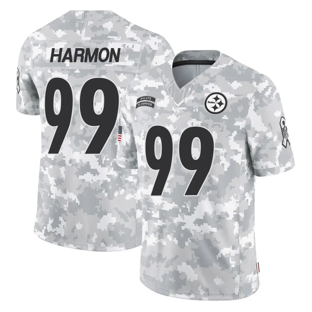 Punc P.Steelers #99 Derrick Harmon Player Arctic Camo Limited Salute To Service Home Game Stitched Jerseys