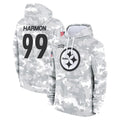 Punc P.Steelers #99 Derrick Harmon Player Arctic Camo Limited Salute to Service Pullover Hoodies Game Stitched Jerseys