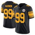 Punc P.Steelers #99 Derrick Harmon Player Black Limited Color Rush Home Game Stitched Jerseys