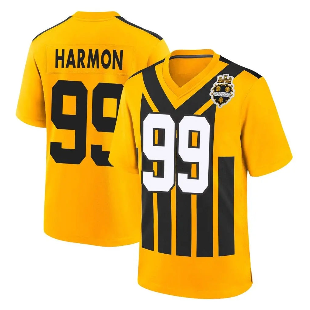 Punc P.Steelers #99 Derrick Harmon Player Gold Limited 1933 Throwback Home Game Stitched Jerseys