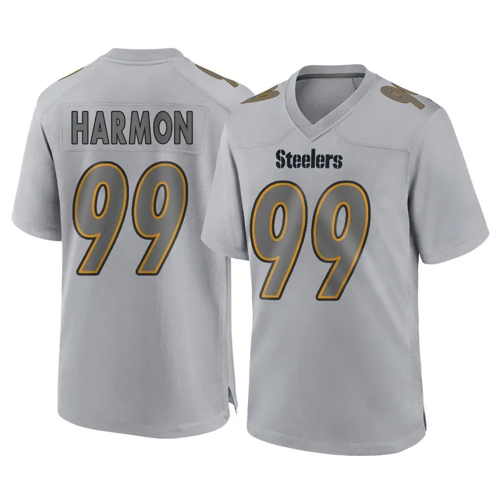 Punc P.Steelers #99 Derrick Harmon Player Gray Atmosphere Fashion Home Game Stitched Jerseys
