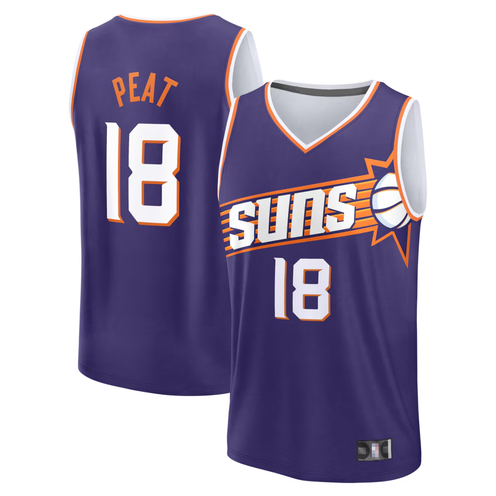 Punc P.Suns #18 Koa Peat Fanatics Purple Fast Break Jerseys - Icon Edition