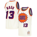 Punc P.Sunss #13 Steve Nash Mitchell & Ness Cream Chainstitch Swingman Jerseys