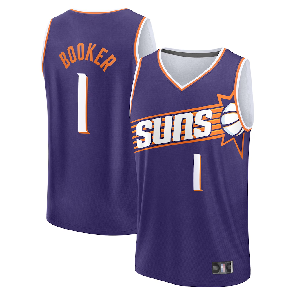 Punc P.Sunss #1 Devin Booker Fanatics Purple Big & Tall Fast Break Jerseys - Icon Edition