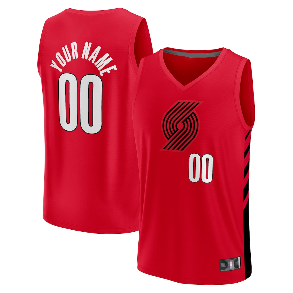 Punc PT.Blazers Fanatics Red Fast Break Replica Jerseys - Statement Edition
