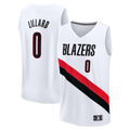 Punc PT.Blazers #0 Damian Lillard Fanatics White Fast Break Replica Player Jerseys - Association Edition
