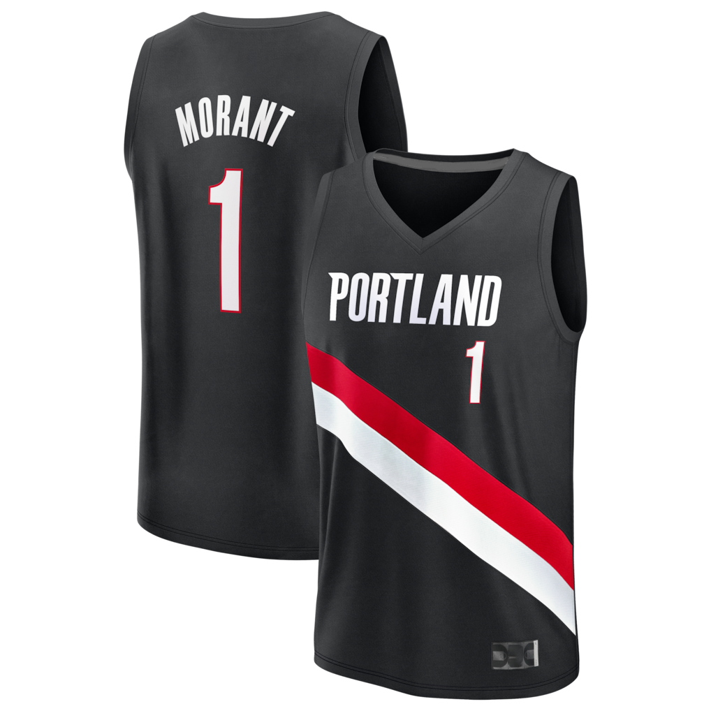 Punc PT.Blazers #1 Ja Morant Fanatics Black Fast Break Jerseys - Icon Edition