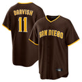 Punc S.Diego Padres #11 Yu Darvish Player Brown Alternate Replica Game Stitched Jerseys