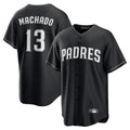 Punc S.Diego Padres #13 Manny Machado Player Black Home Game Stitched Jerseys