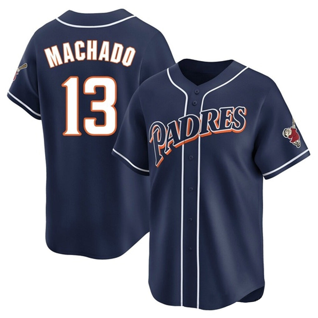 Punc S.Diego Padres #13 Manny Machado Player Navy Cooperstown Collection Limited Home Stitched Jerseys