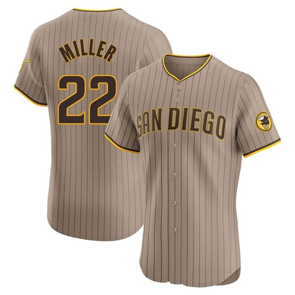 Punc S.Diego Padres #22 Mason Miller Player Khaki Home Limited Elite Stitched Jerseys
