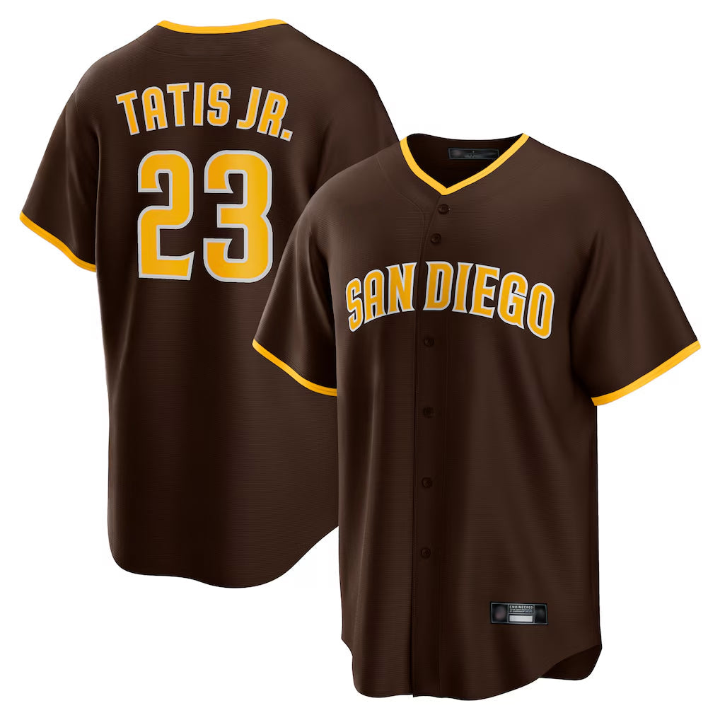Punc S.Diego Padres #23 Fernando Tatis Jr Player Brown Alternate Replica Game Stitched Jerseys