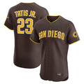 Punc S.Diego Padres #23 Fernando Tatis Jr Player Brown Home Limited Elite Stitched Jerseys