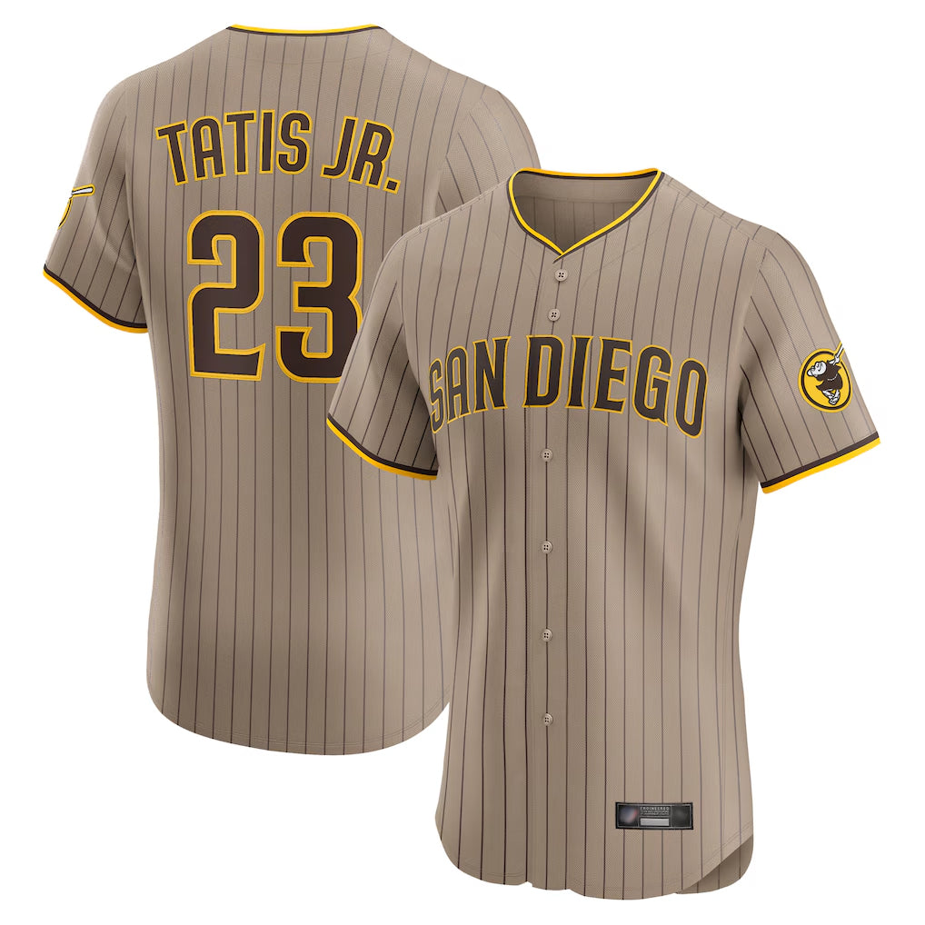 Punc S.Diego Padres #23 Fernando Tatis Jr Player Khaki Home Limited Elite Stitched Jerseys