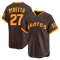 Punc S.Diego Padres #27 Nick Pivetta Player Brown Home Cooperstown Collection Replica Game Stitched Jerseys