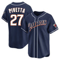 Punc S.Diego Padres #27 Nick Pivetta Player Navy Cooperstown Collection Limited Home Stitched Jerseys