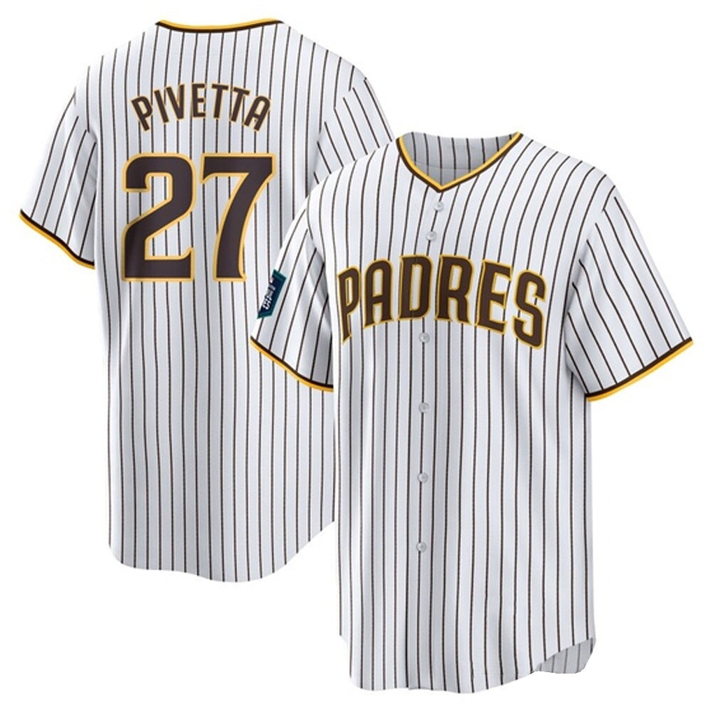 Punc S.Diego Padres #27 Nick Pivetta Player White Home Game Stitched Jerseys