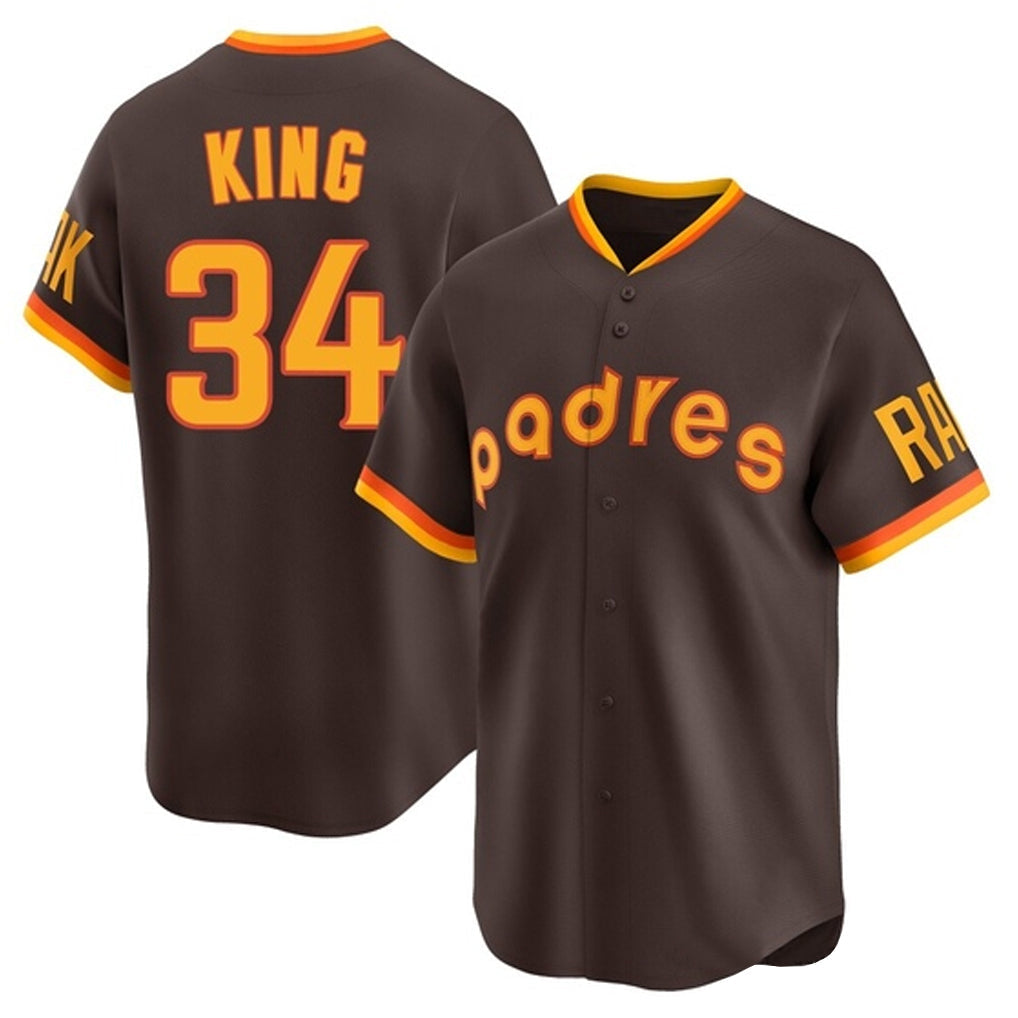 Punc S.Diego Padres #34 Michael King Player Brown Home Cooperstown Collection Replica Game Stitched Jerseys