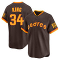 Punc S.Diego Padres #34 Michael King Player Brown Home Cooperstown Collection Replica Game Stitched Jerseys