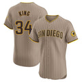 Punc S.Diego Padres #34 Michael King Player Khaki Home Limited Elite Stitched Jerseys